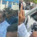Telangana Assembly Elections 2023: CM K Chandrashekar Rao Casts Vote in Chintamadaka, Shows Indelible Ink Mark on His Finger (Watch Video)